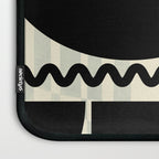 mid century shapes black white abstract art Laptop Sleeve Gallery Image 3