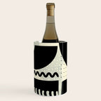 mid century shapes black white abstract art Wine Chiller Gallery Image 1