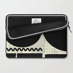 mid century shapes black white abstract art Laptop Sleeve Gallery Image 2