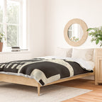 mid century shapes black white abstract art Duvet Cover Gallery Image 2
