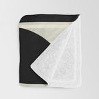 mid century shapes black white abstract art Throw Blanket Gallery Image 3