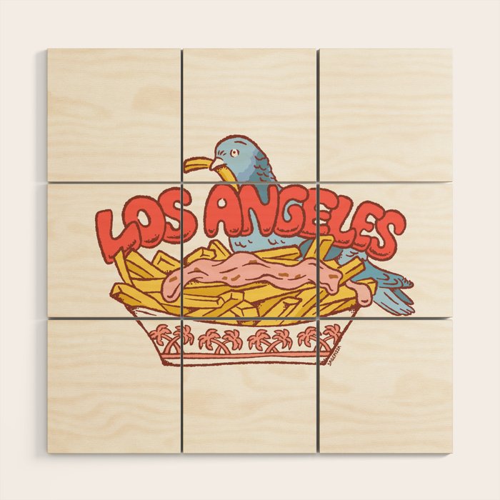 LOS ANGELES Wood Wall Art Gallery Image 1