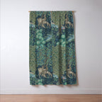 William Morris The Brook Dark Blue Woodland Window Curtain Gallery Image 3