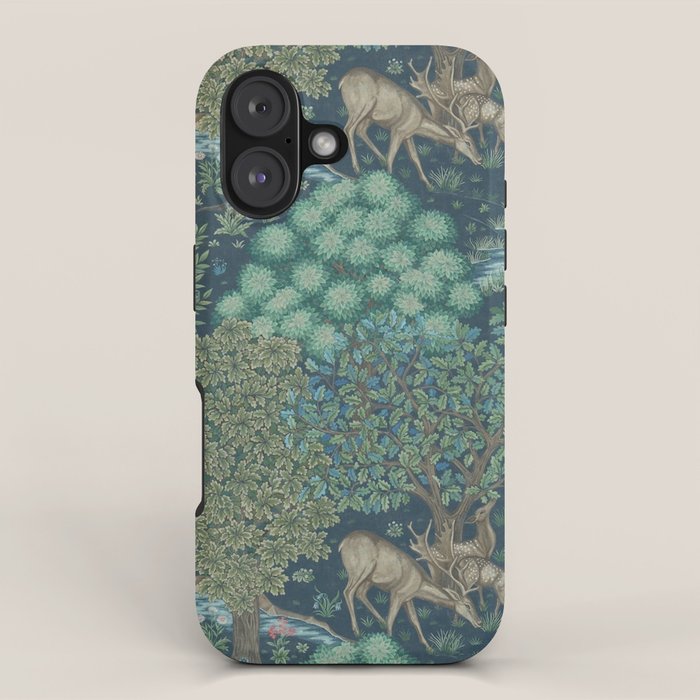 William Morris The Brook Dark Blue Woodland iPhone Case Gallery Image 1