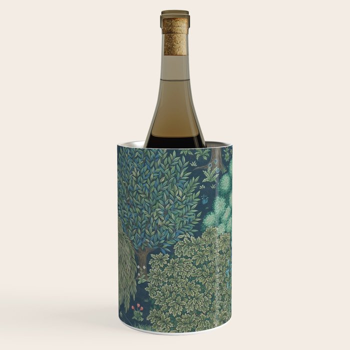 William Morris The Brook Dark Blue Woodland Wine Chiller Gallery Image 2