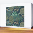 William Morris The Brook Dark Blue Woodland Wall Mural Gallery Image 2