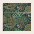 William Morris The Brook Dark Blue Woodland Wood Wall Art Gallery Image 1