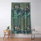 William Morris The Brook Dark Blue Woodland Window Curtain Gallery Image 5