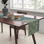 William Morris The Brook Dark Blue Woodland Table Runner Gallery Image 2