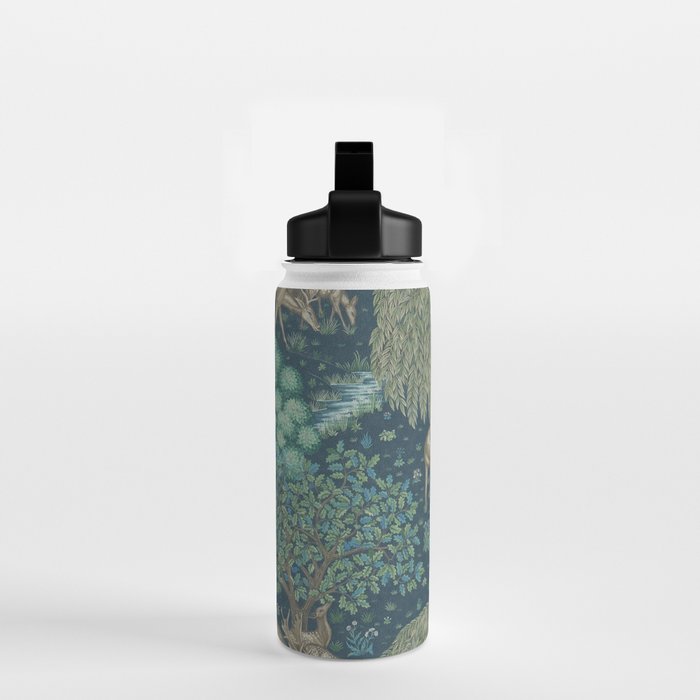 William Morris The Brook Dark Blue Woodland Water Bottle Gallery Image 2