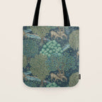 William Morris The Brook Dark Blue Woodland Tote Bag Gallery Image 1
