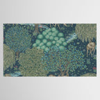 William Morris The Brook Dark Blue Woodland Tablecloth Gallery Image 2