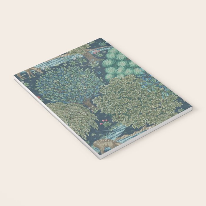 William Morris The Brook Dark Blue Woodland Notebook Gallery Image 3