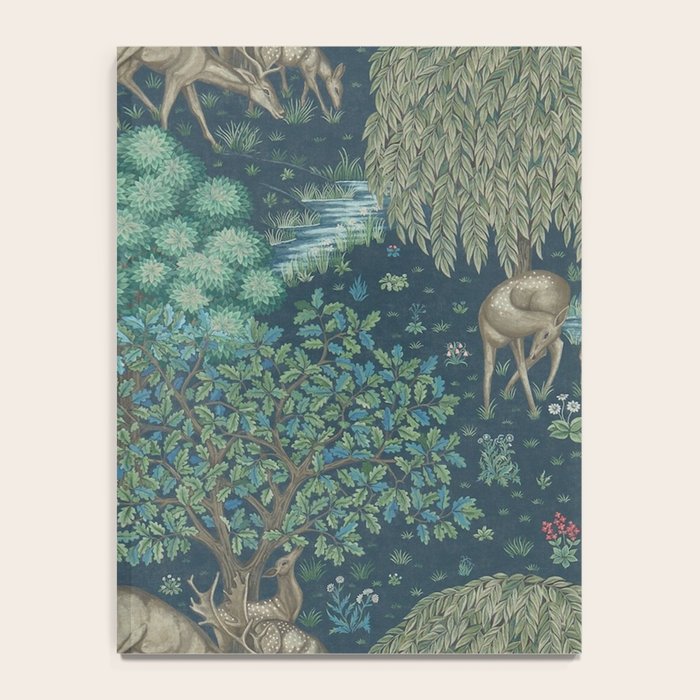 William Morris The Brook Dark Blue Woodland Notebook Gallery Image 4