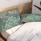 William Morris The Brook Dark Blue Woodland Pillow Sham Gallery Image 2