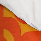 Mid Century Modern Loop Abstract Orange Yellow Pattern Comforter Gallery Image 4