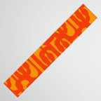 Mid Century Modern Loop Abstract Orange Yellow Pattern Table Runner Gallery Image 3