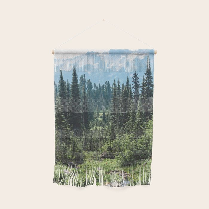Mount Rainier Classic Mountain Meadow - 129/365 Nature Photography Wall Hanging Gallery Image 1