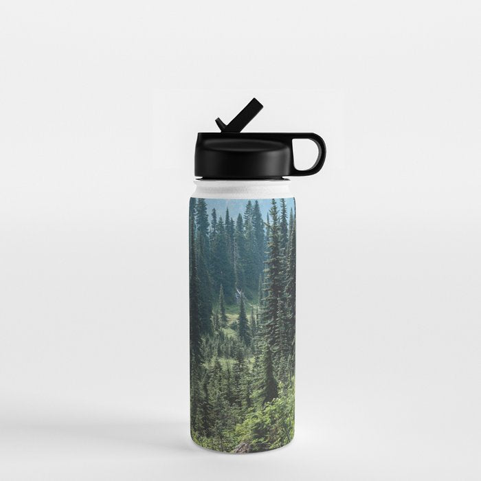 Mount Rainier Classic Mountain Meadow - 129/365 Nature Photography Water Bottle Gallery Image 1