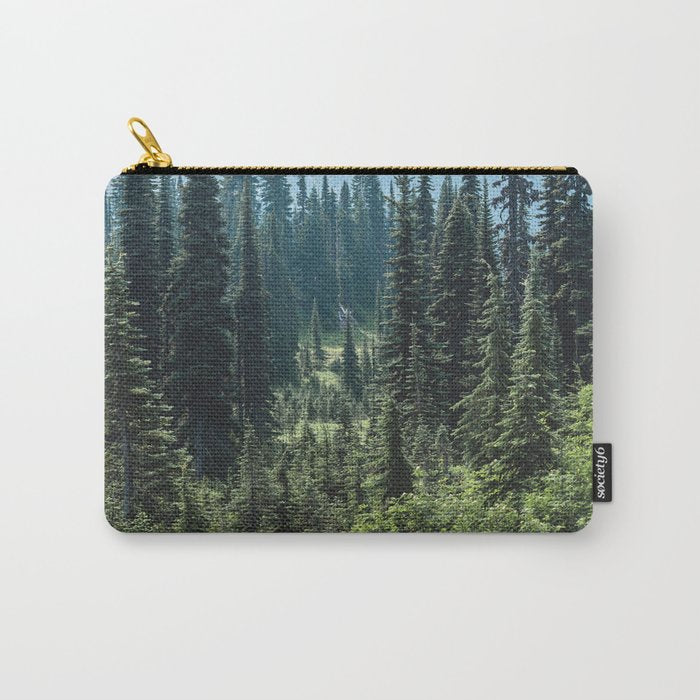 Mount Rainier Classic Mountain Meadow - 129/365 Nature Photography Carry All Pouch Gallery Image 1