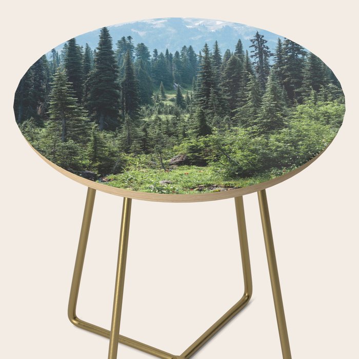Mount Rainier Classic Mountain Meadow - 129/365 Nature Photography Side Table Gallery Image 2