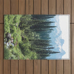 Mount Rainier Classic Mountain Meadow - 129/365 Nature Photography Outdoor Rug Gallery Image 1