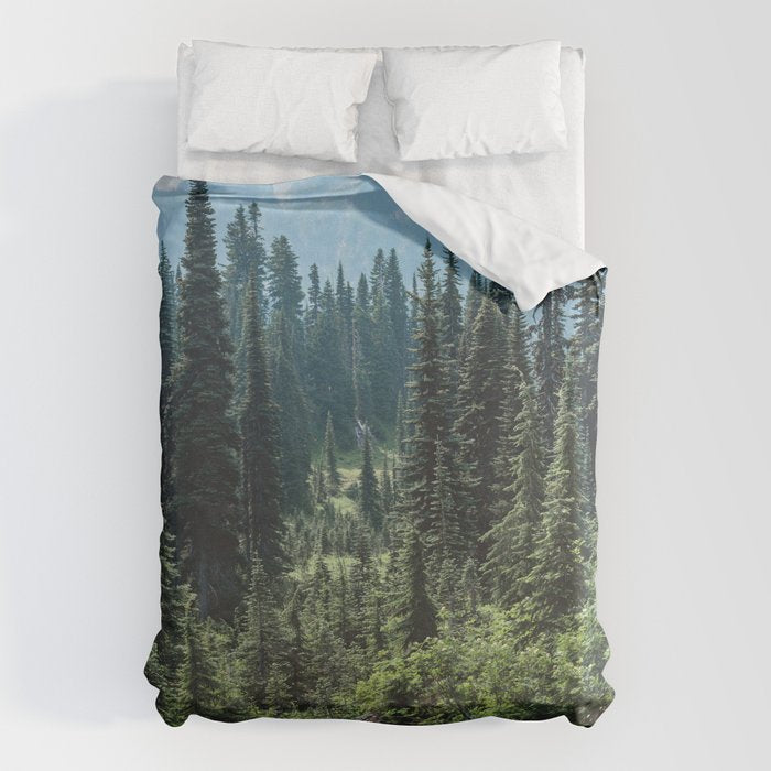 Mount Rainier Classic Mountain Meadow - 129/365 Nature Photography Duvet Cover Gallery Image 6