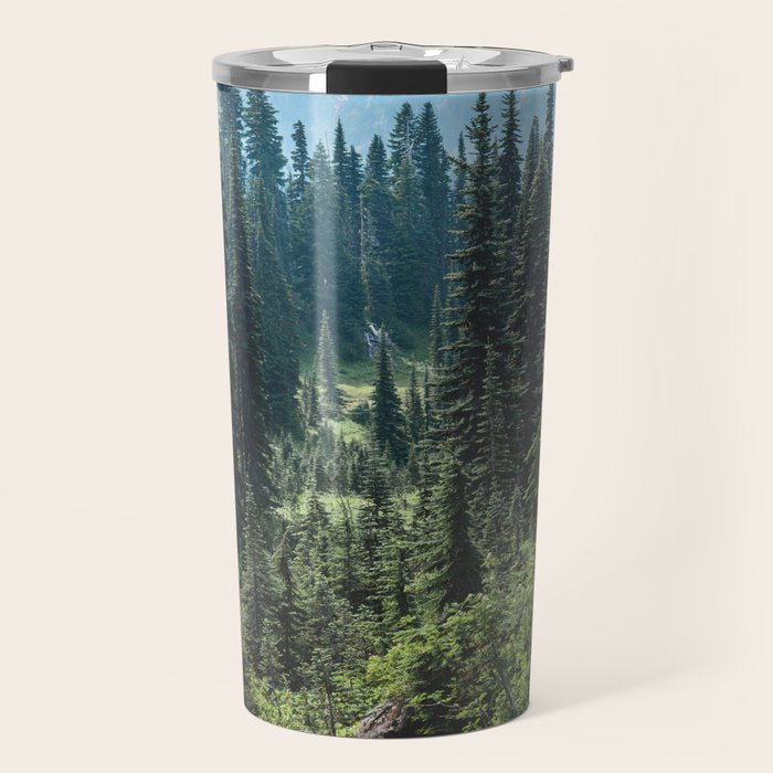 Mount Rainier Classic Mountain Meadow - 129/365 Nature Photography Travel Mug Gallery Image 1