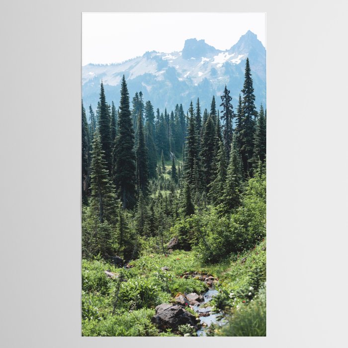 Mount Rainier Classic Mountain Meadow - 129/365 Nature Photography Tablecloth Gallery Image 2