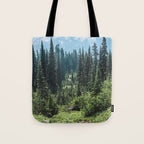 Mount Rainier Classic Mountain Meadow - 129/365 Nature Photography Tote Bag Gallery Image 1