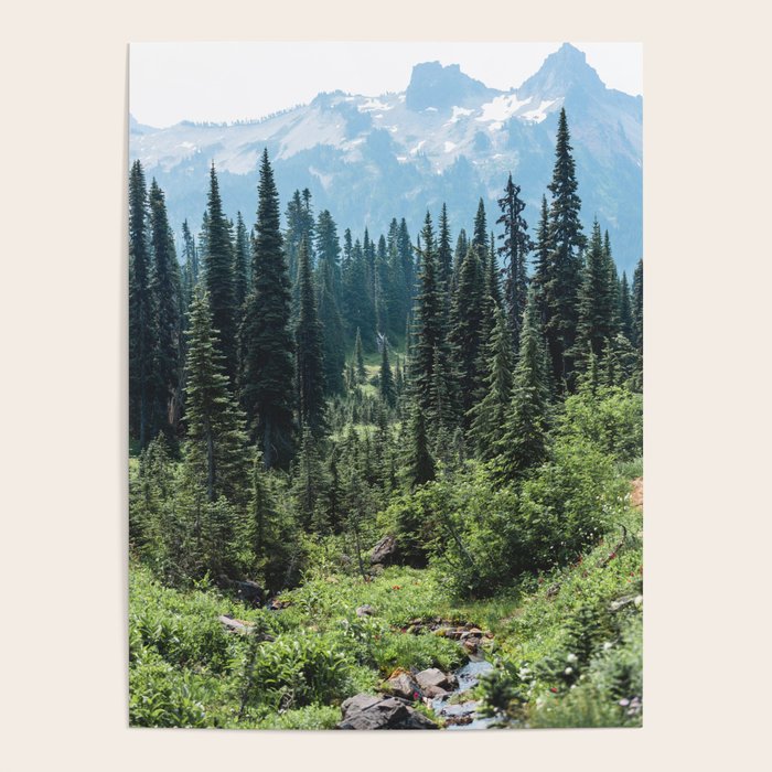 Mount Rainier Classic Mountain Meadow - 129/365 Nature Photography Poster Gallery Image 4