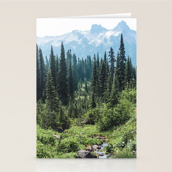 Mount Rainier Classic Mountain Meadow - 129/365 Nature Photography Stationery Card Gallery Image 2