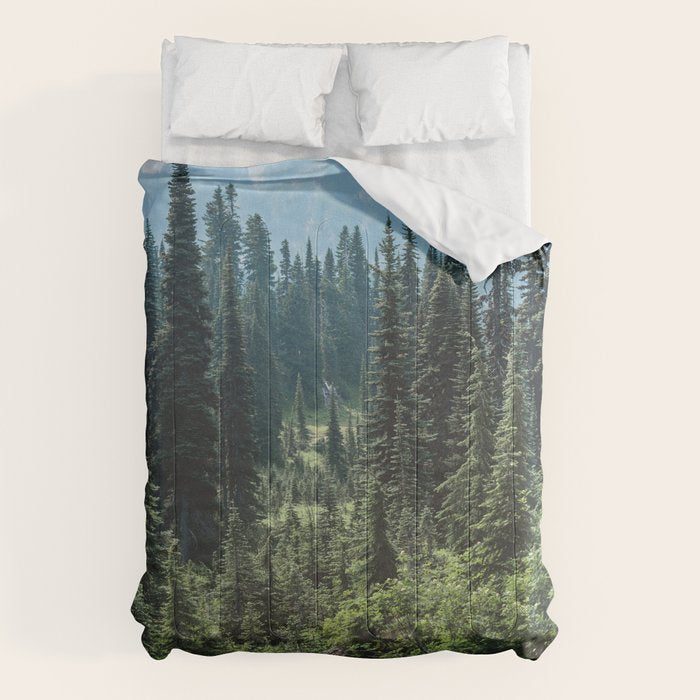 Mount Rainier Classic Mountain Meadow - 129/365 Nature Photography Comforter Gallery Image 6