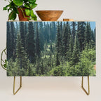 Mount Rainier Classic Mountain Meadow - 129/365 Nature Photography Credenza Gallery Image 1