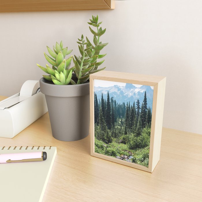Mount Rainier Classic Mountain Meadow - 129/365 Nature Photography Mini Art Print Gallery Image 2
