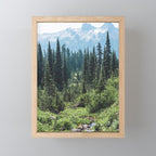 Mount Rainier Classic Mountain Meadow - 129/365 Nature Photography Mini Art Print Gallery Image 1