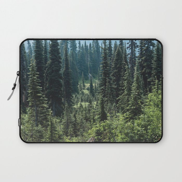 Mount Rainier Classic Mountain Meadow - 129/365 Nature Photography Laptop Sleeve Gallery Image 1