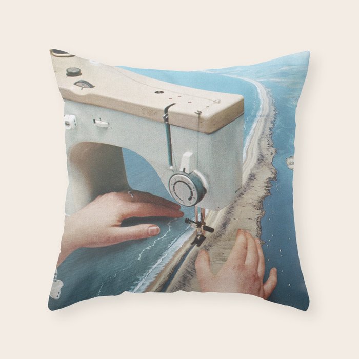 Seamstress Causeway - Sewing Machine Throw Pillow Gallery Image 1