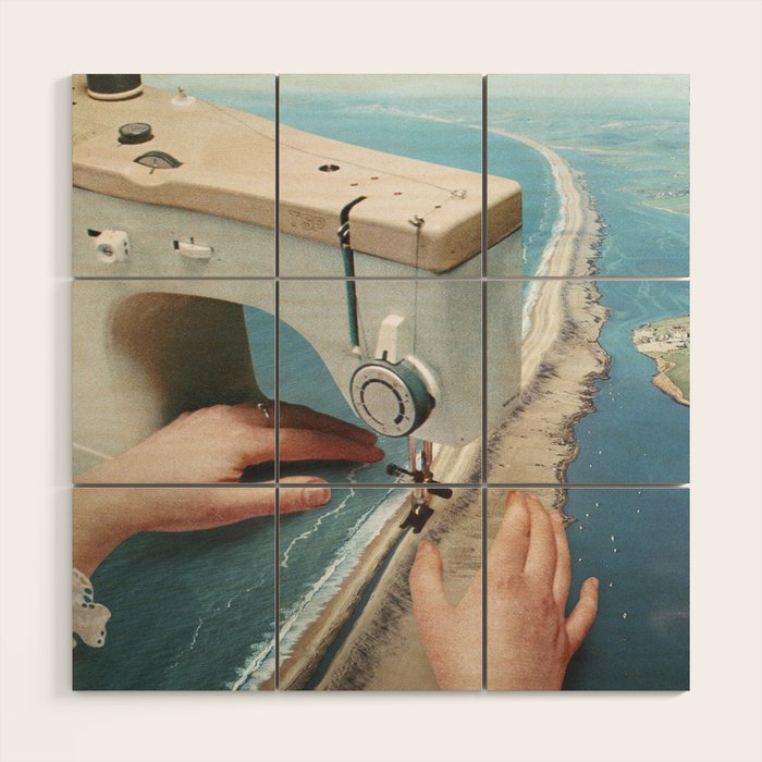 Seamstress Causeway - Sewing Machine Wood Wall Art Gallery Image 1