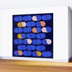 Blue modern pattern Wall Mural Gallery Image 2