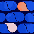 Blue modern pattern Coffee Mug Gallery Image 2