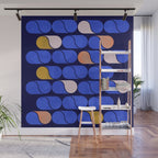Blue modern pattern Wall Mural Gallery Image 1