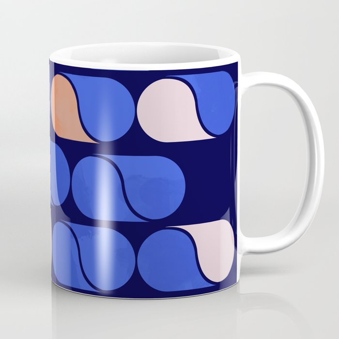 Blue modern pattern Coffee Mug Gallery Image 1
