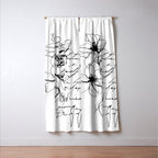 Imperfect Beauty Expressive Line Art Portrait  Window Curtain Gallery Image 3