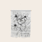 Imperfect Beauty Expressive Line Art Portrait  Wall Hanging Gallery Image 1