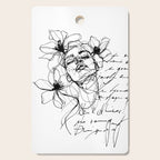 Imperfect Beauty Expressive Line Art Portrait  Cutting Board Gallery Image 1