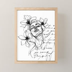 Imperfect Beauty Expressive Line Art Portrait  Mini Art Print Gallery Image 1