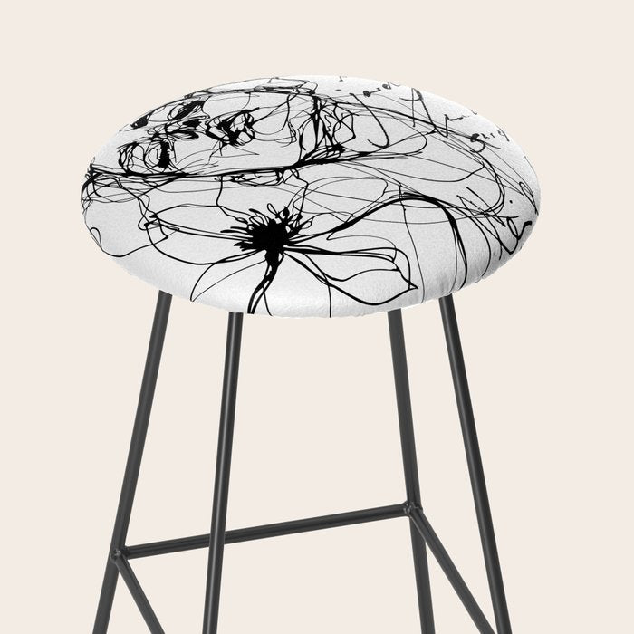 Imperfect Beauty Expressive Line Art Portrait  Stool Gallery Image 2
