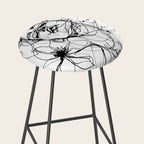 Imperfect Beauty Expressive Line Art Portrait  Stool Gallery Image 2
