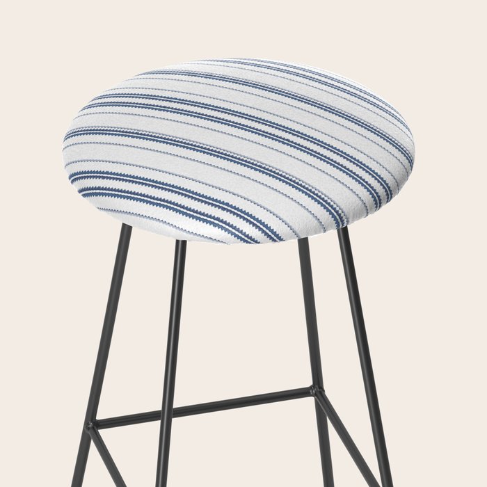 Simple blue and white stripes pattern  Stool Gallery Image 2